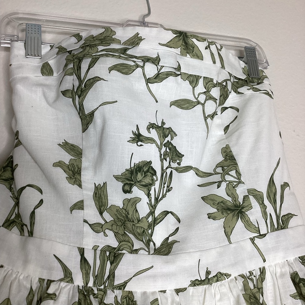 Hunter Bell Vera Top Green Lily Pattern EUC Sz 12 - Picture 6 of 10